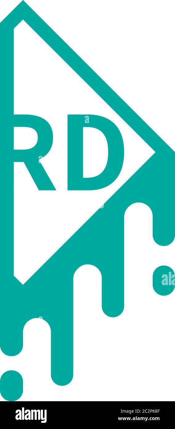 Letter RD logotype in green color design concept illustration Stock ...