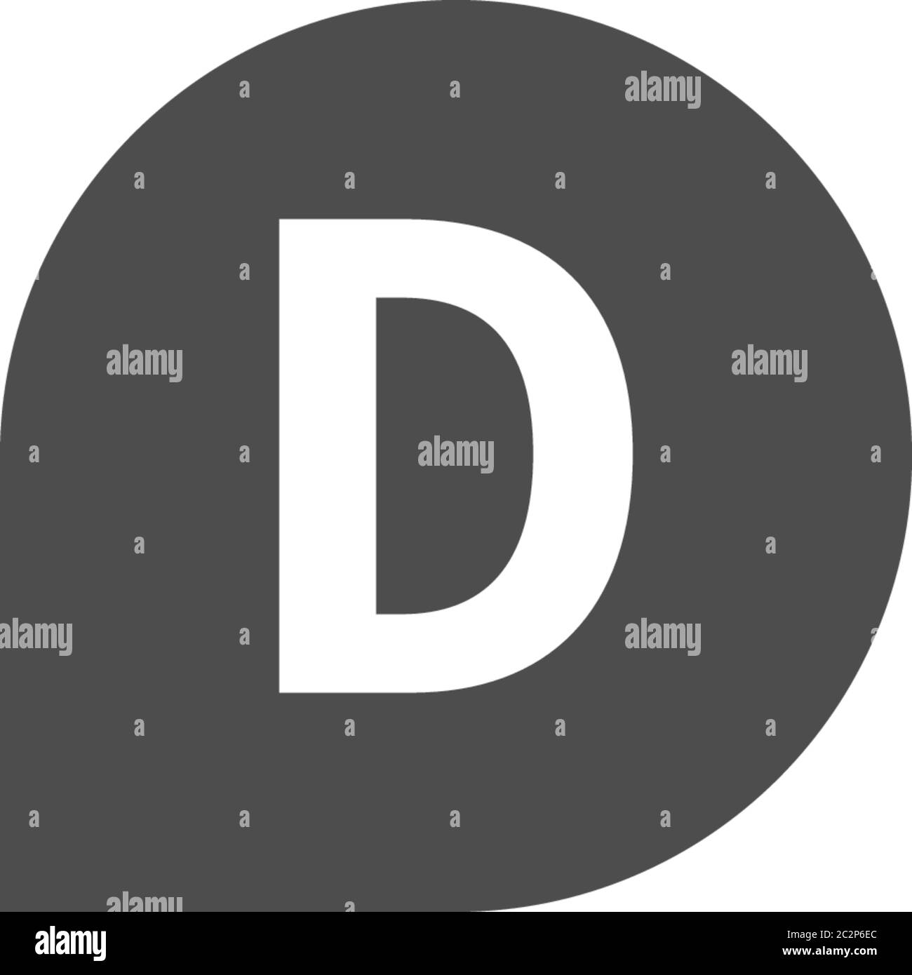 Letter D logo icon flat design concept illustration Stock Vector Image ...
