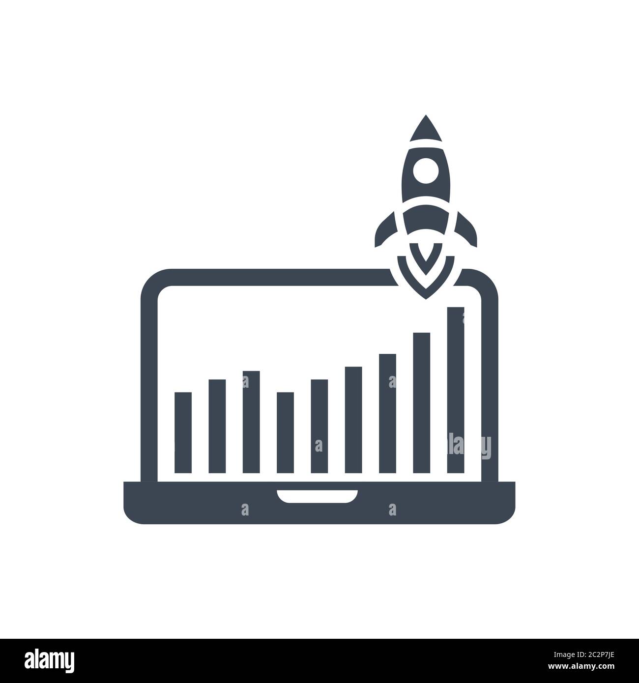 Growth Traffic Vector Glyph Icon Stock Vector