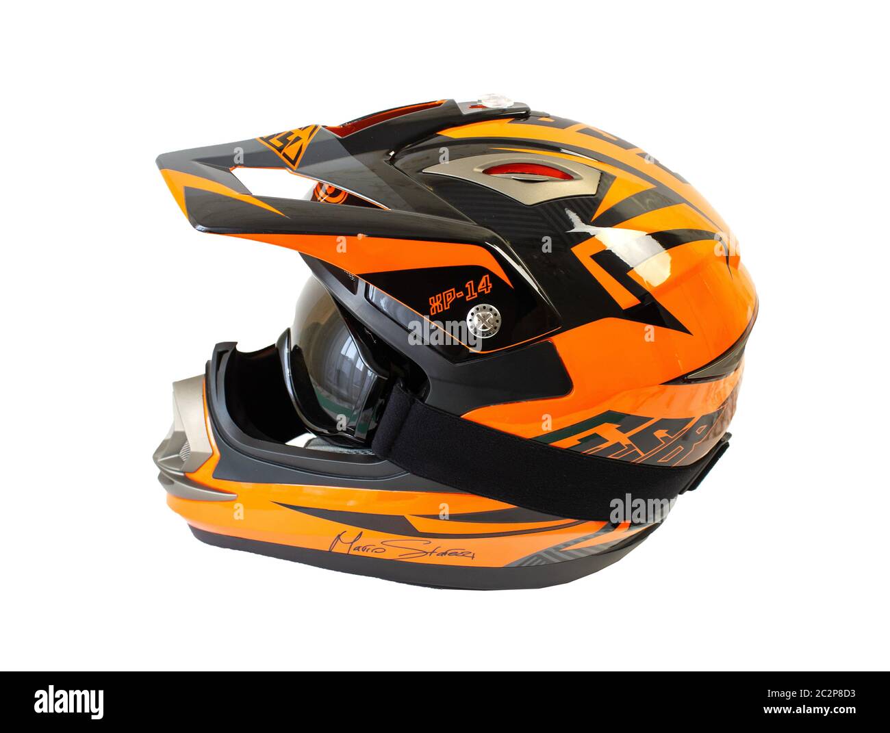 isolated on a white background motorcycle, biker helmet Stock Photo - Alamy