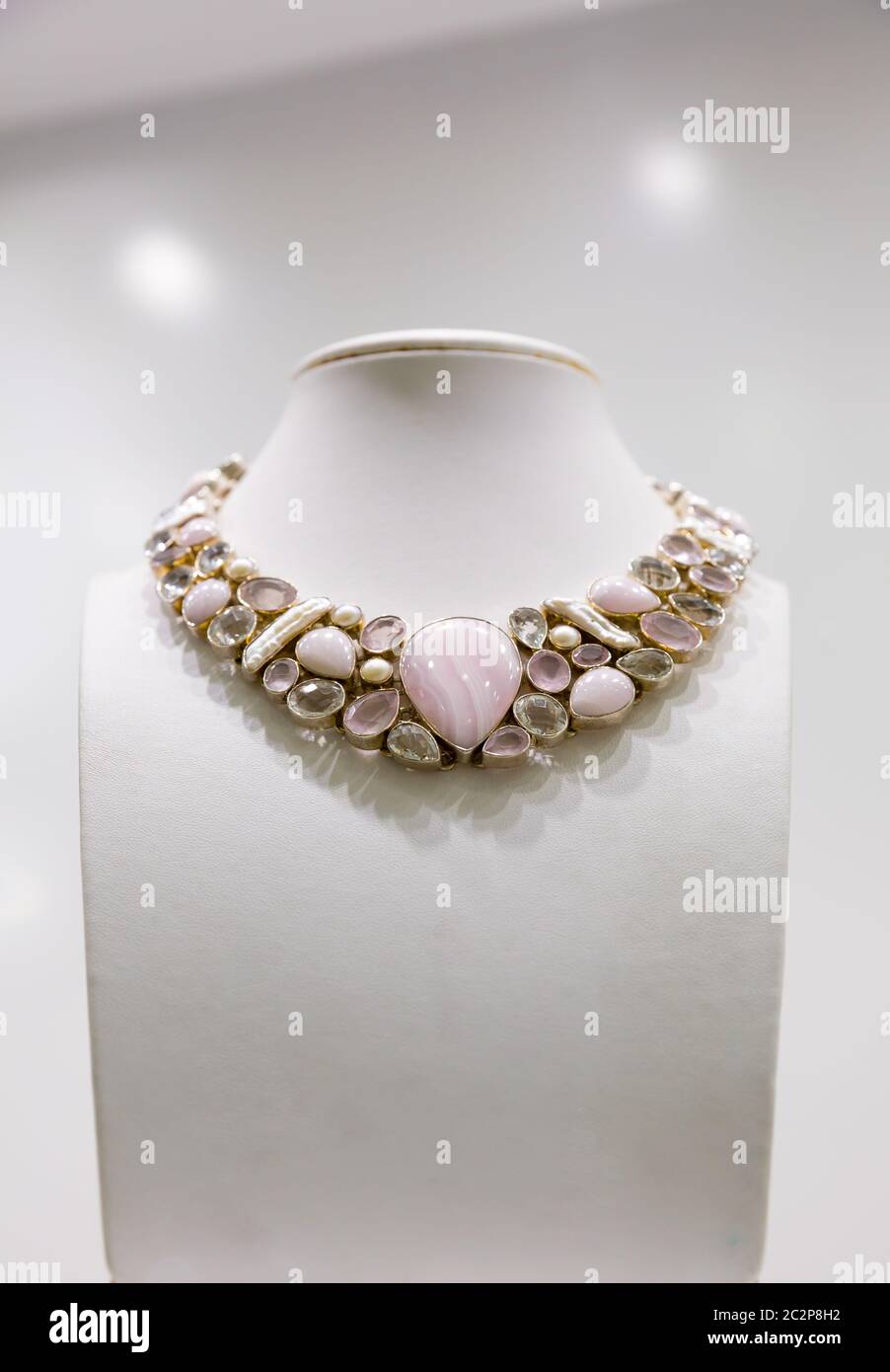 Gem stone necklace, Ceylon treasures. Sri Lanka jewels Stock Photo Alamy