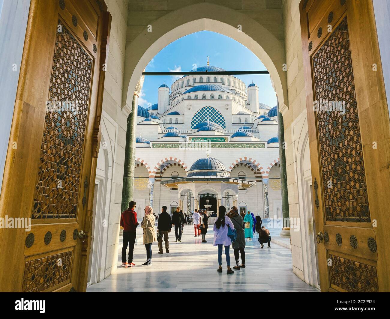 October 30, 2019. Istanbul Camlica Mosque. Turkish Camlica Camii. The