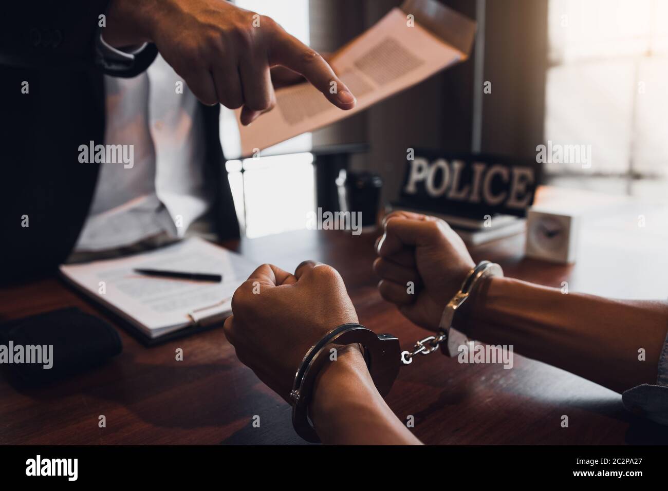 Police Handcuffs High Resolution Stock Photography and Images Alamy