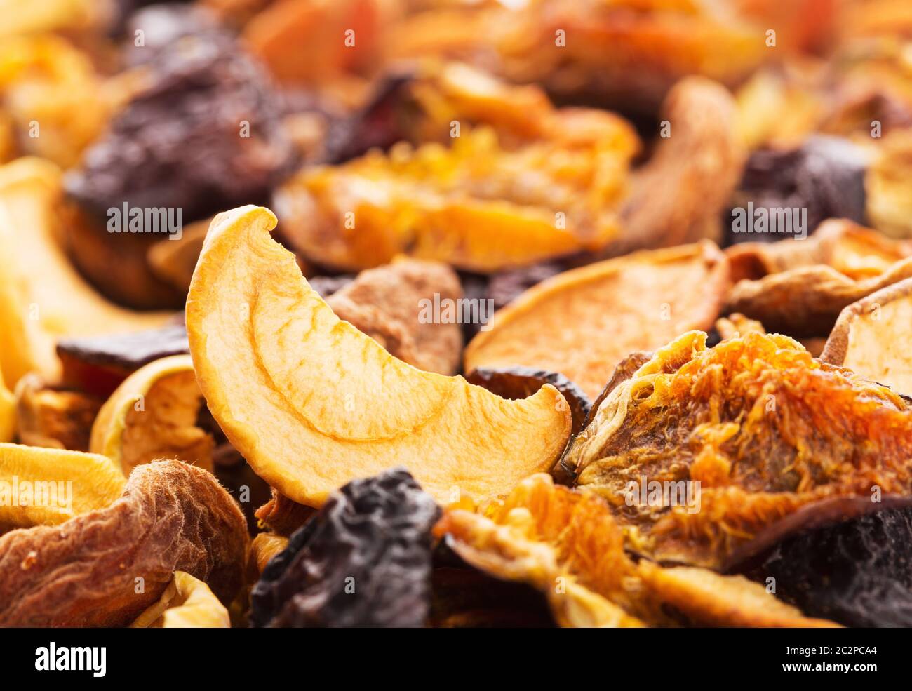 Mix of dried bits of fruits, closeup Stock Photo Alamy