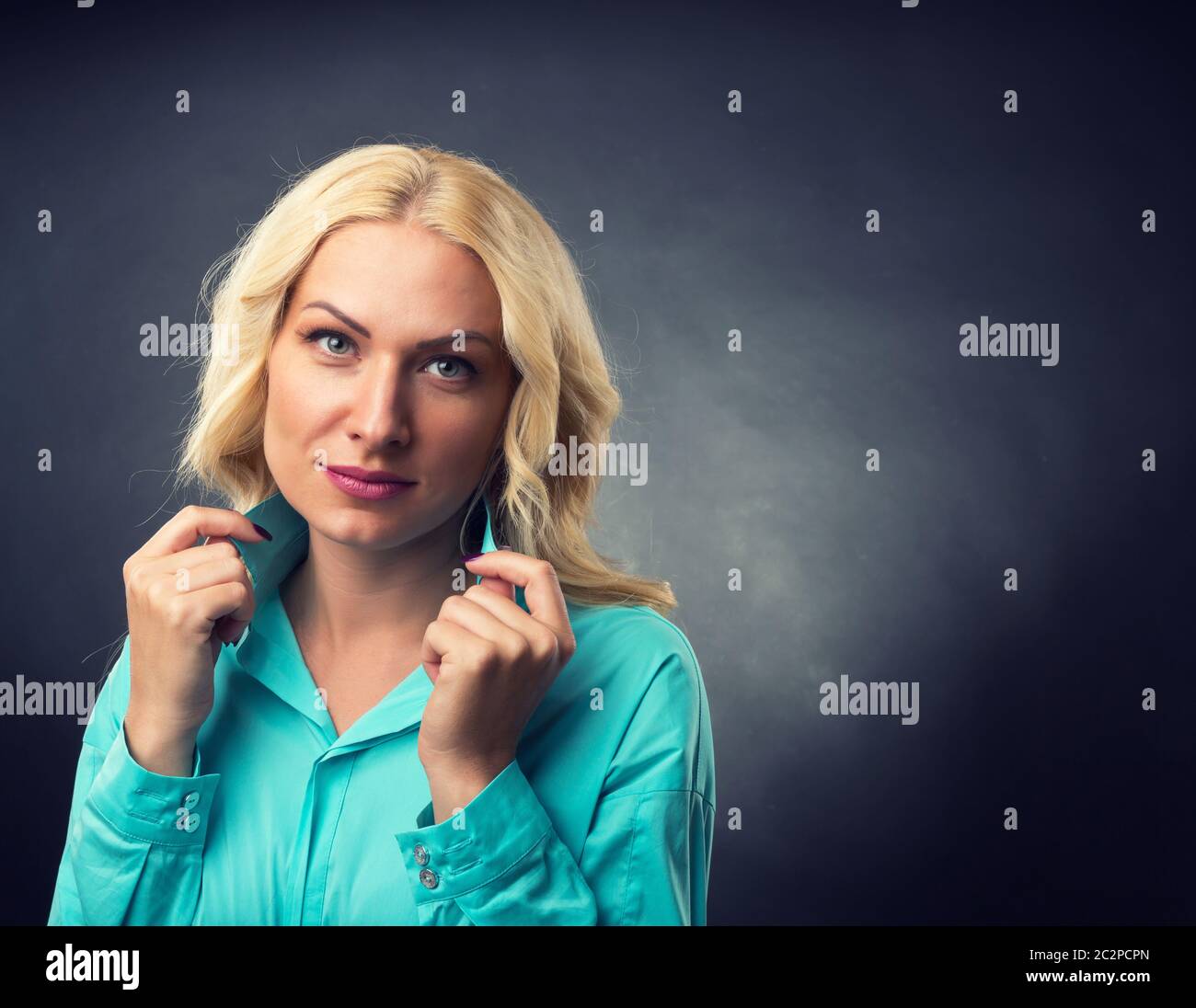 Beautiful woman portrait blonde hi-res stock photography and images - Alamy
