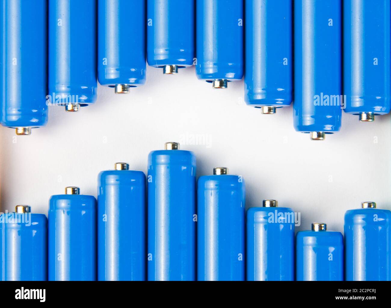 Wave of blue batteries Stock Photo Alamy