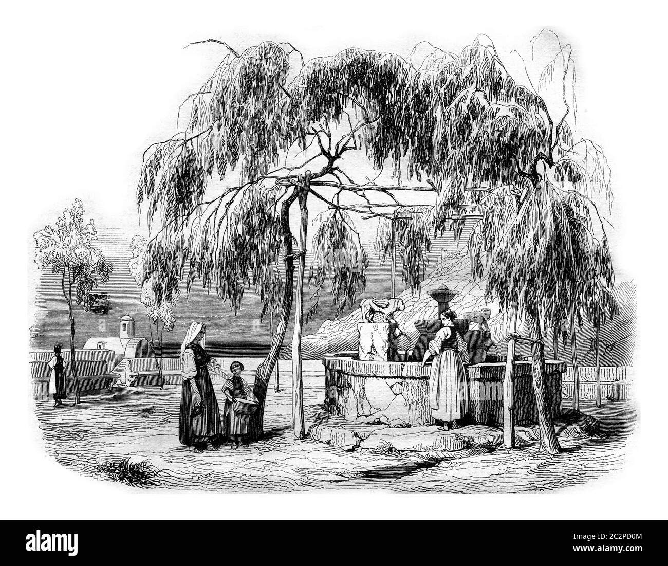 Historic amalfi illustration Black and White Stock Photos & Images