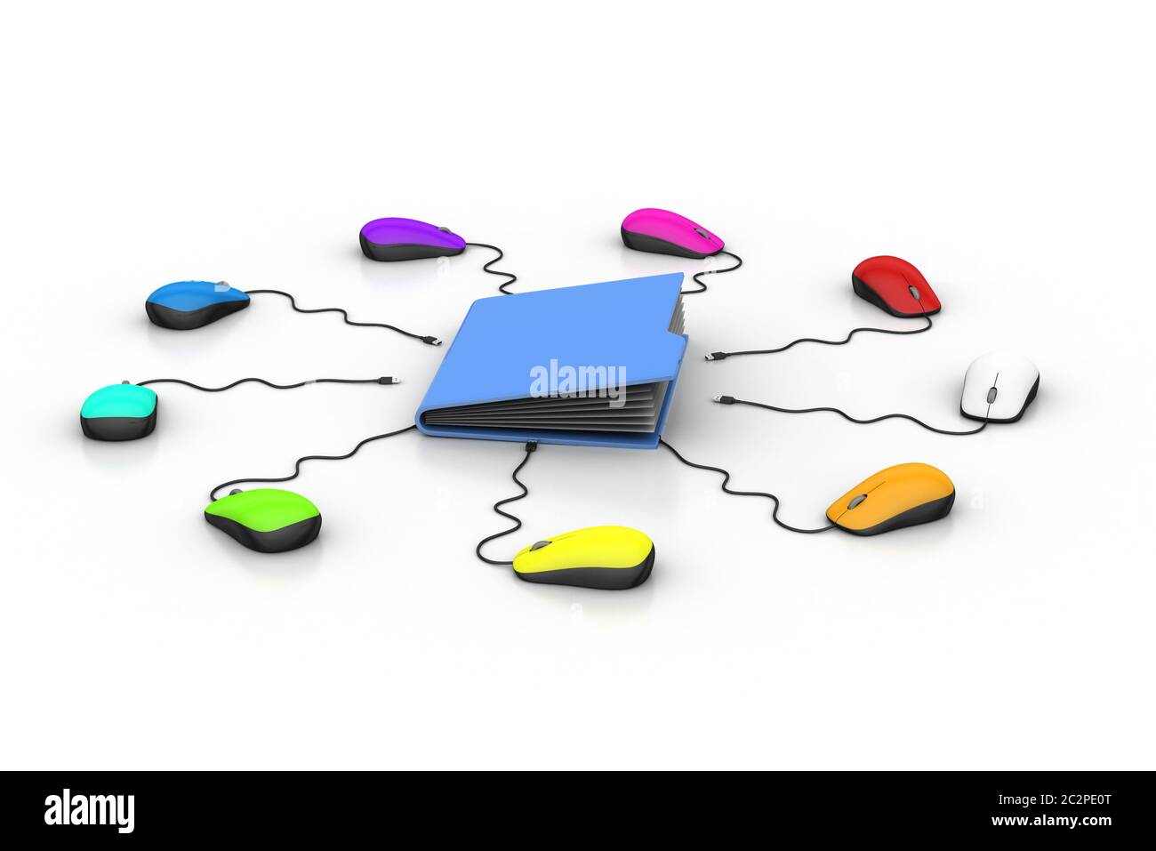 Computer mouse with file folder Stock Photo Alamy