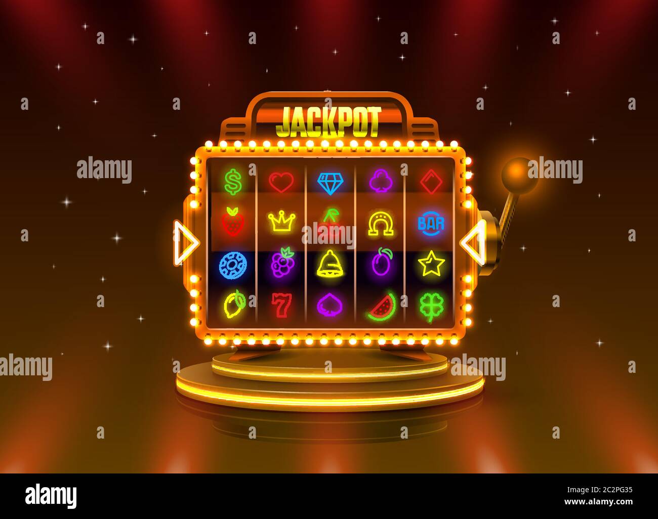The fruit machine poster Stock Vector Images - Alamy