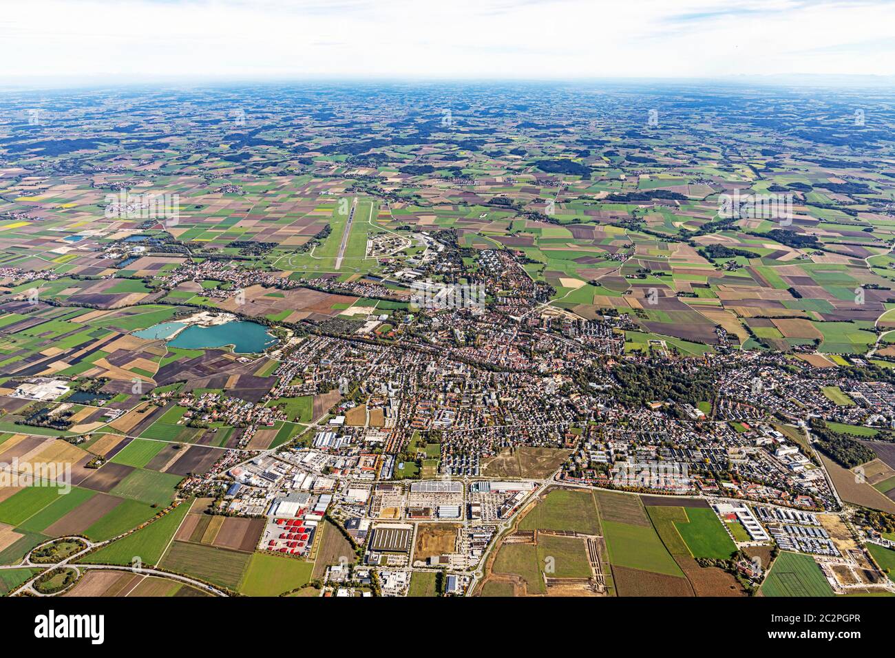 Aerial view of Erding Stock Photo
