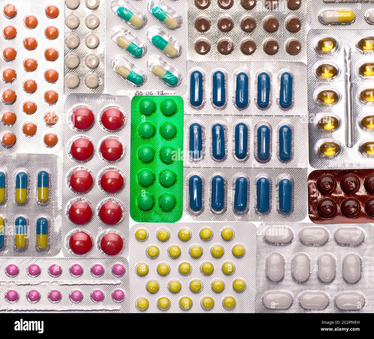 Various pills. Background or texture Stock Photo