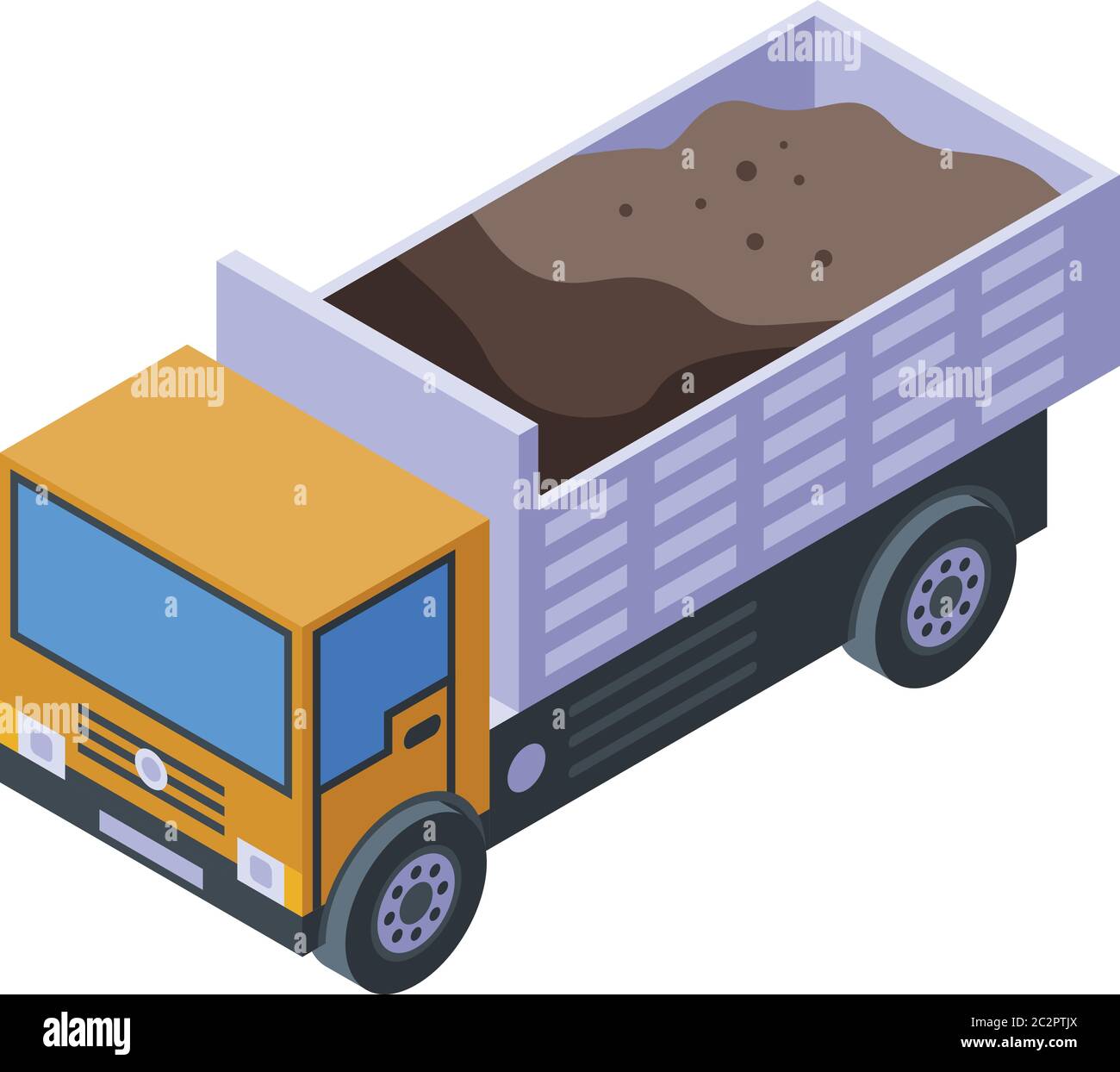 Building tipper icon, isometric style Stock Vector