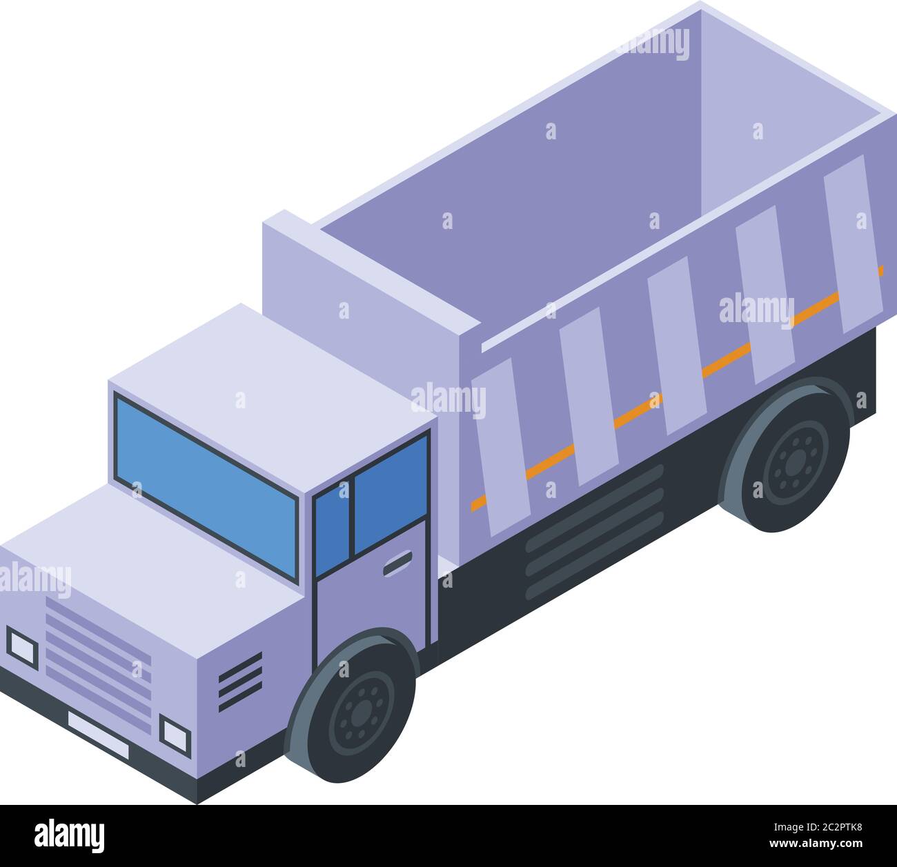 Old tipper icon, isometric style Stock Vector