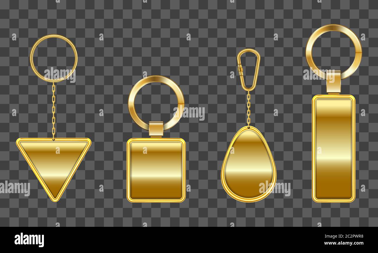 Golden keychain Stock Vector Images Alamy