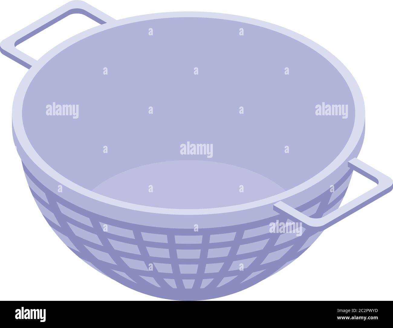 Steel sieve icon, isometric style Stock Vector