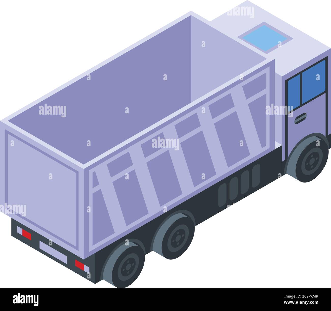 Empty tipper icon, isometric style Stock Vector
