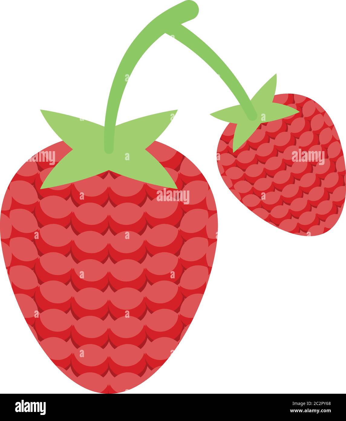 Fresh raspberry branch icon, isometric style Stock Vector