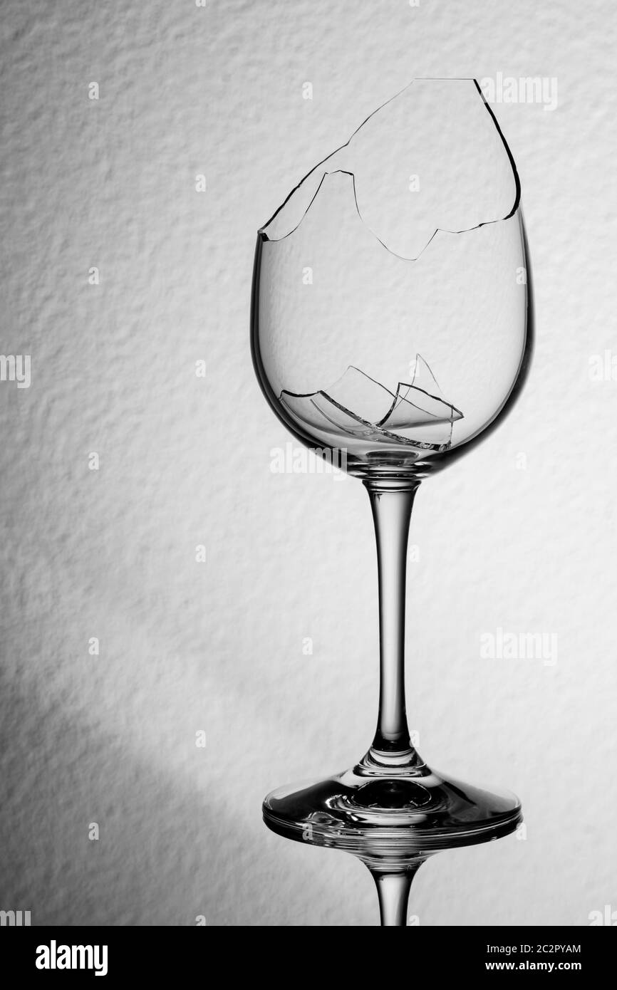 smashed wine glass