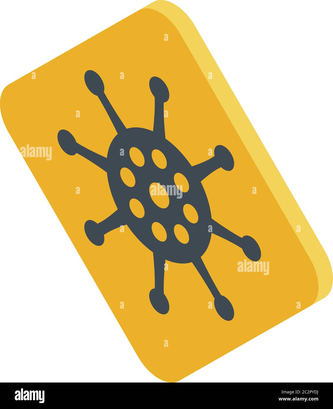 Virus sign icon, isometric style Stock Vector