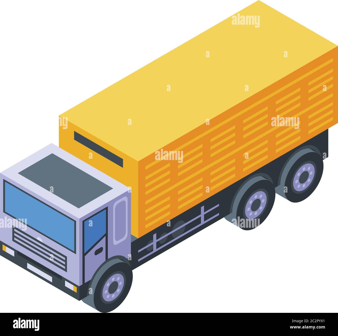 Farm tipper icon, isometric style Stock Vector