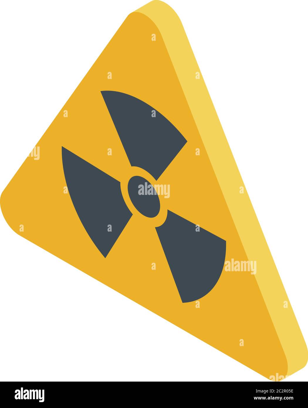 Radiation sign icon, isometric style Stock Vector