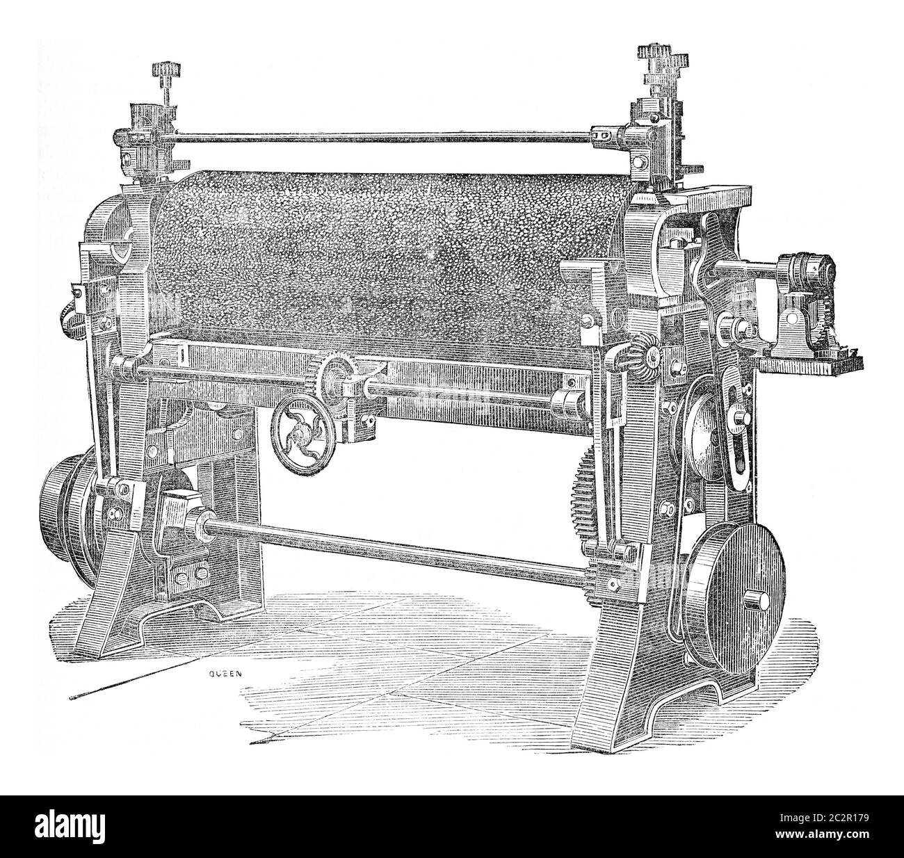 Sharpening machine, vintage engraved illustration. Industrial