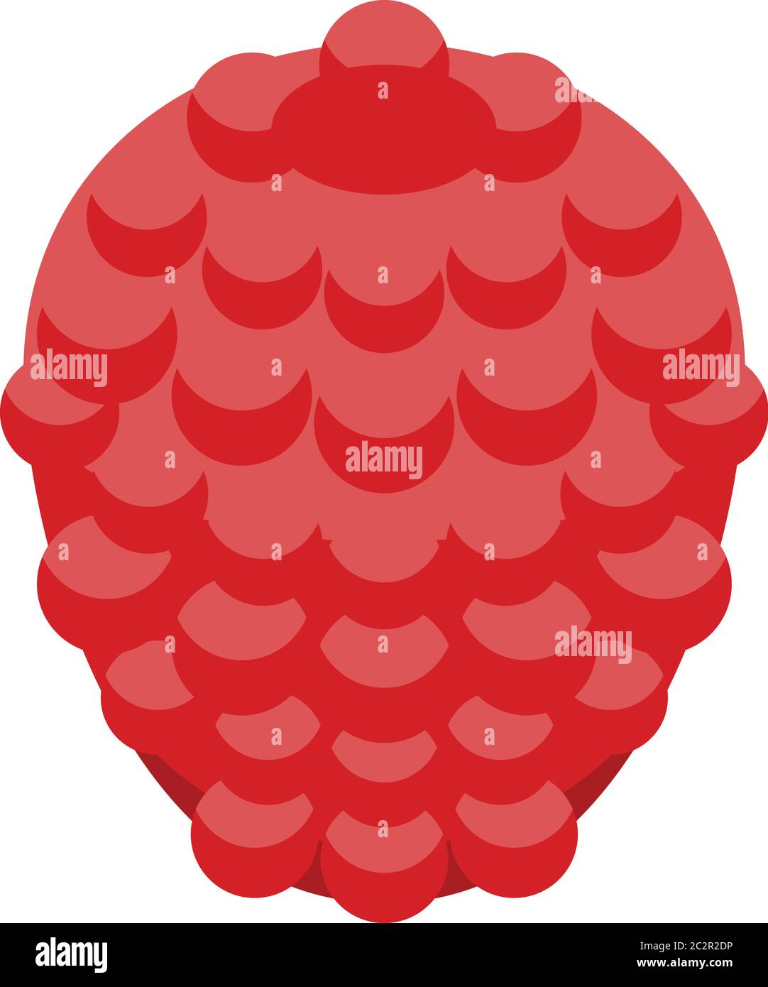 Garden raspberry icon, isometric style Stock Vector