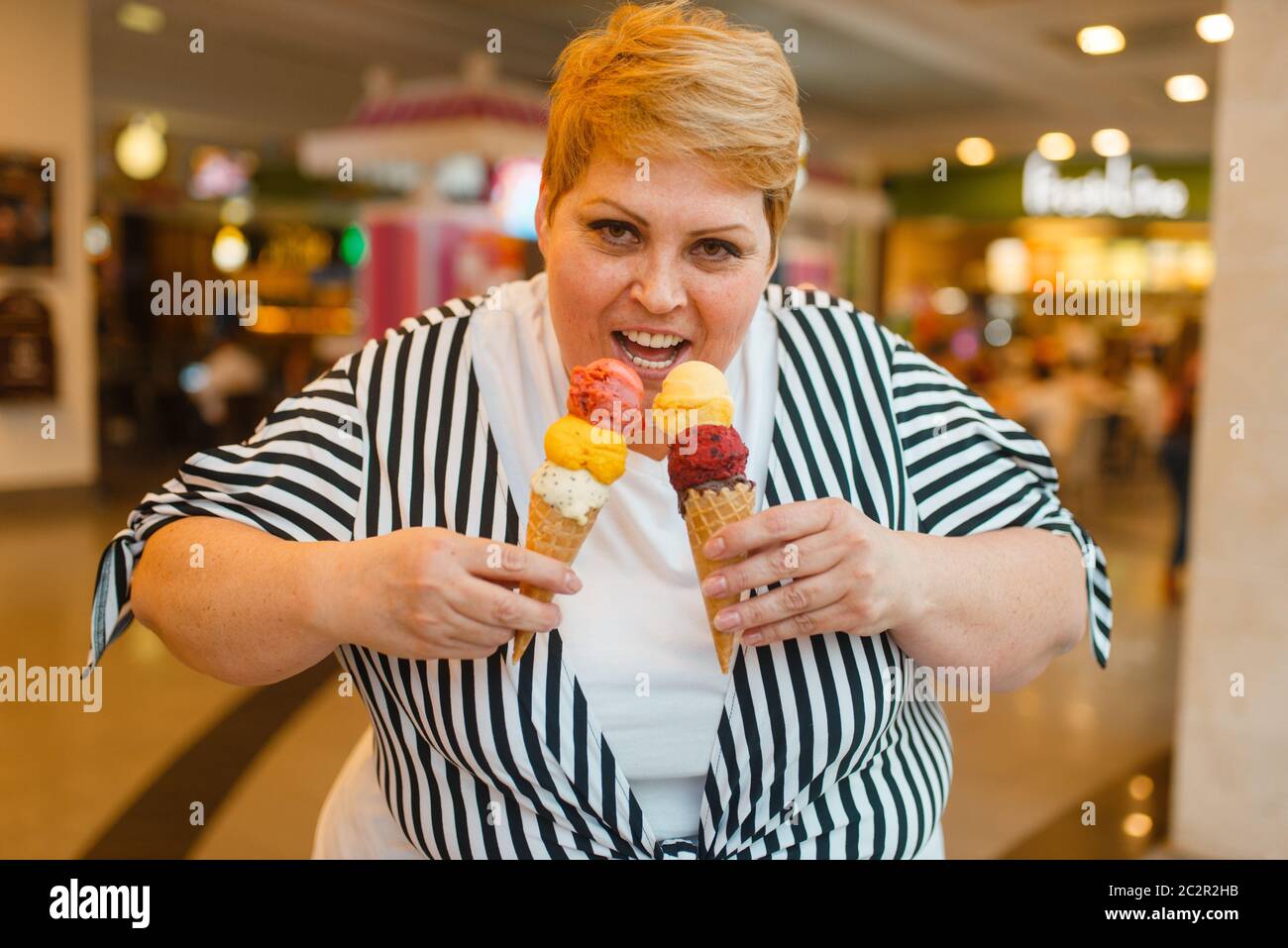 Fat Giant Woman Eat Town