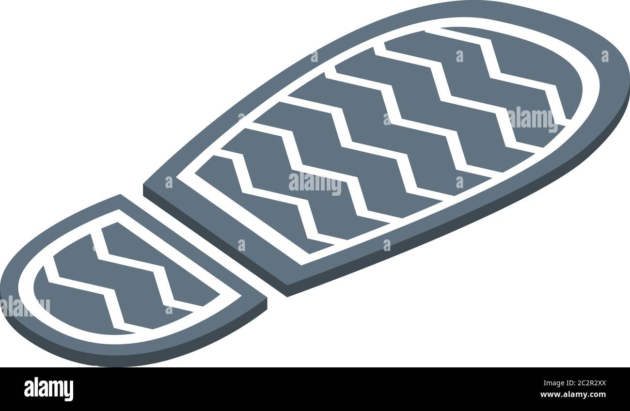 Investigator foot print icon, isometric style Stock Vector