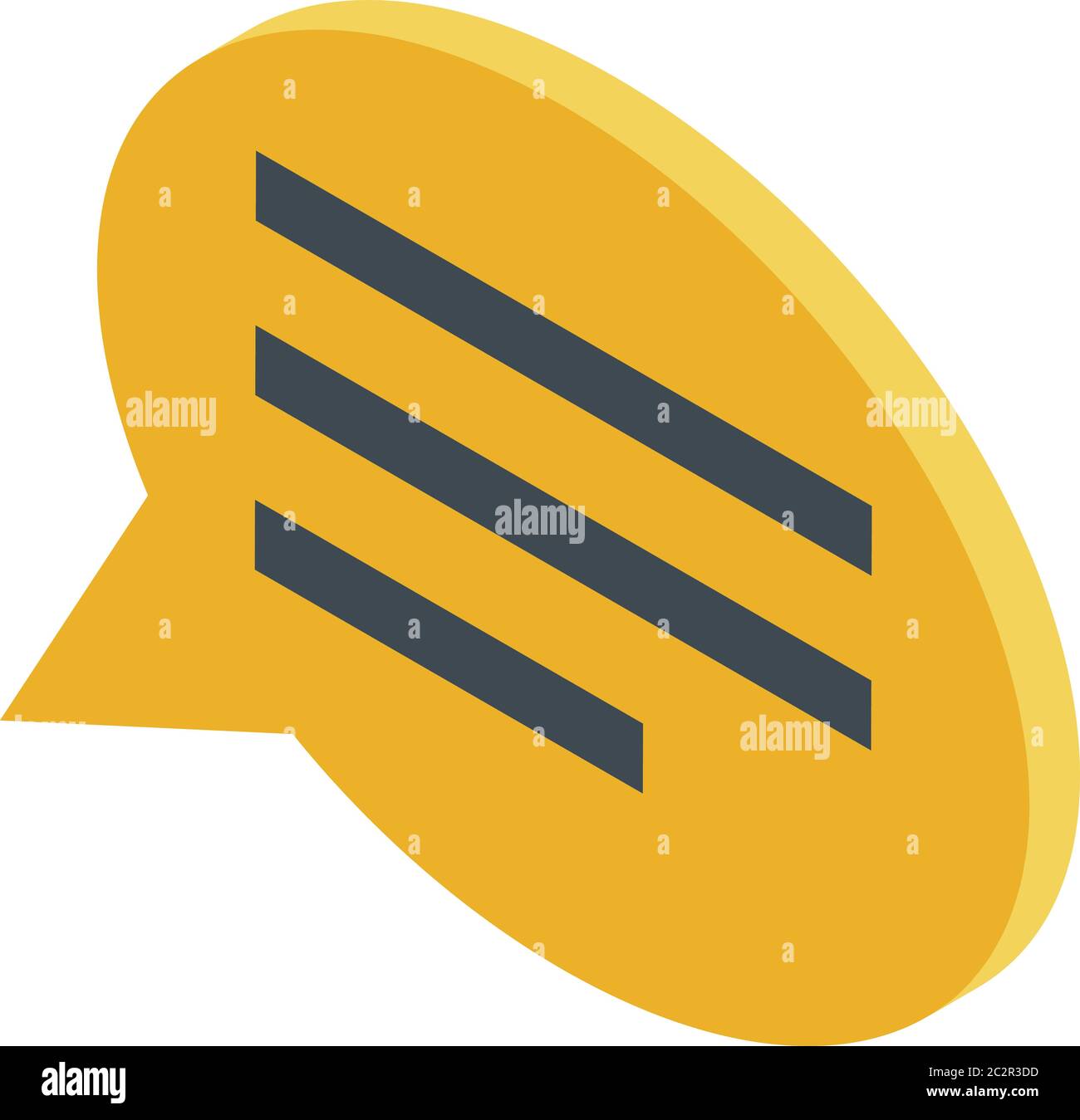 Foreign language chat icon, isometric style Stock Vector