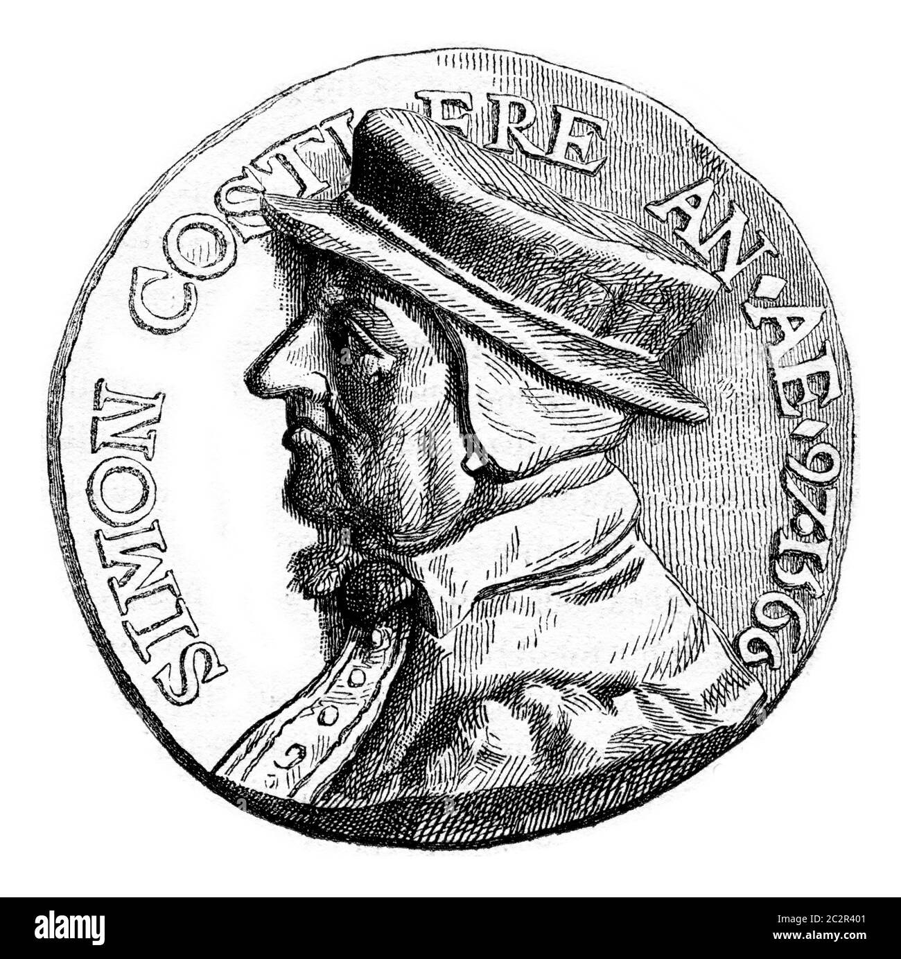 Bronze Medal of the of medals of the Imperial Library, vintage