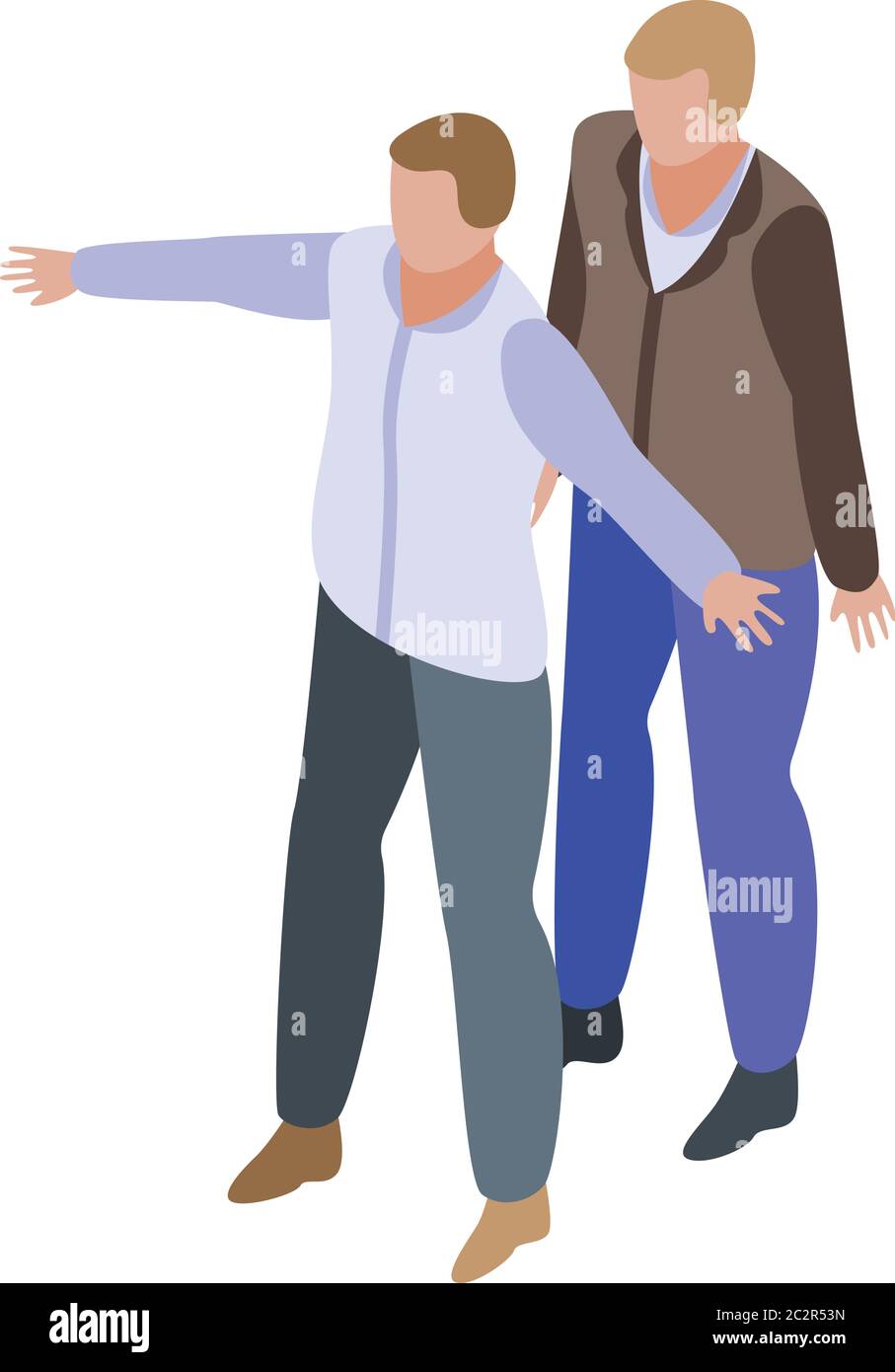 Man personal guard icon, isometric style Stock Vector