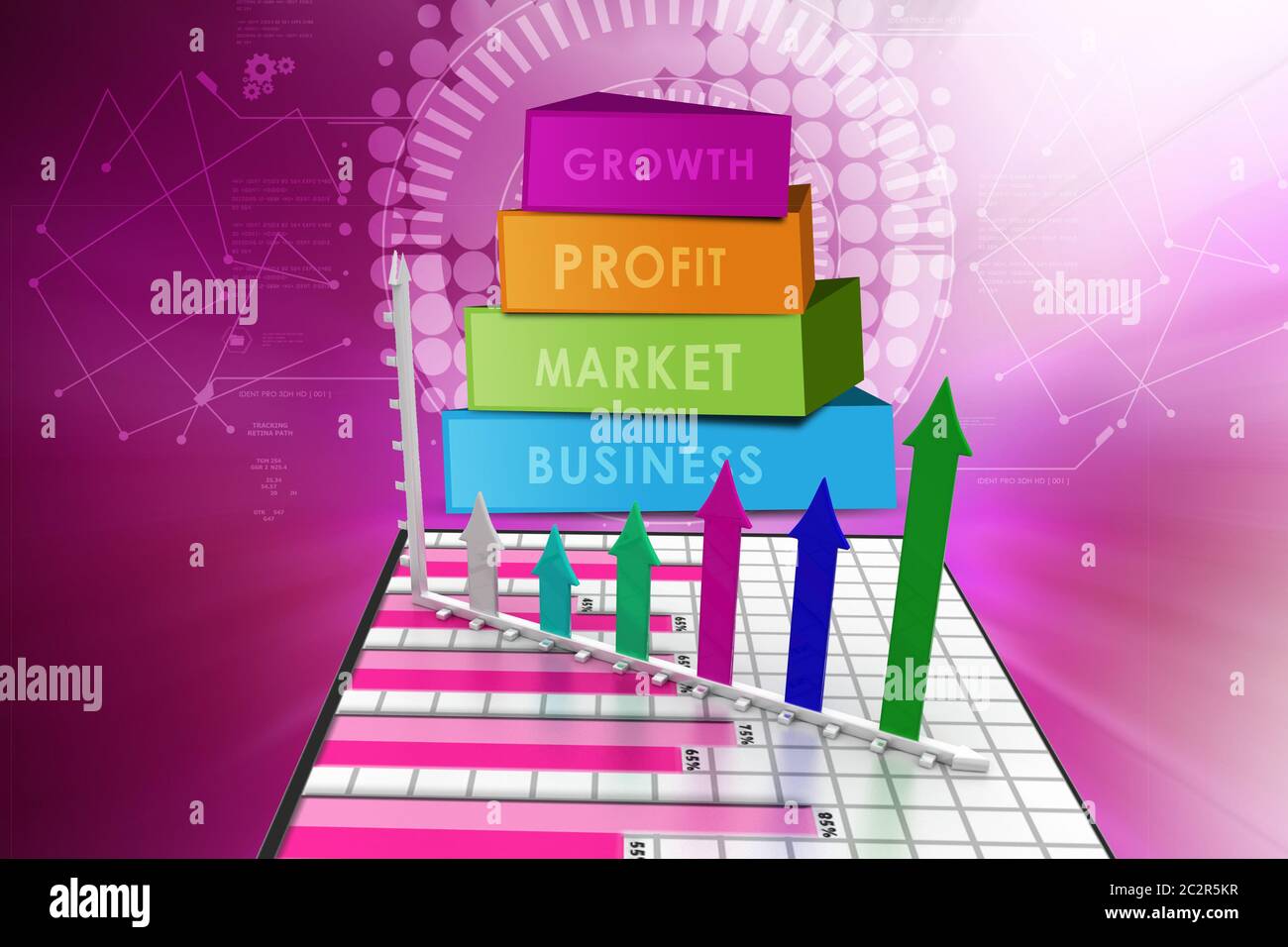 Business growth graph and chart Stock Photo - Alamy
