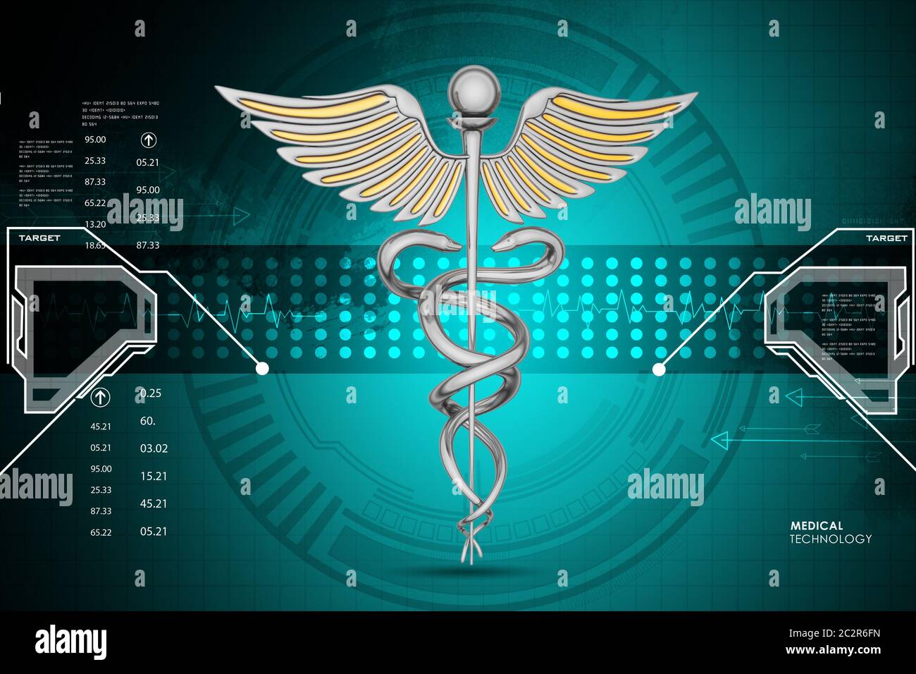 caduceus medical symbol Stock Photo - Alamy