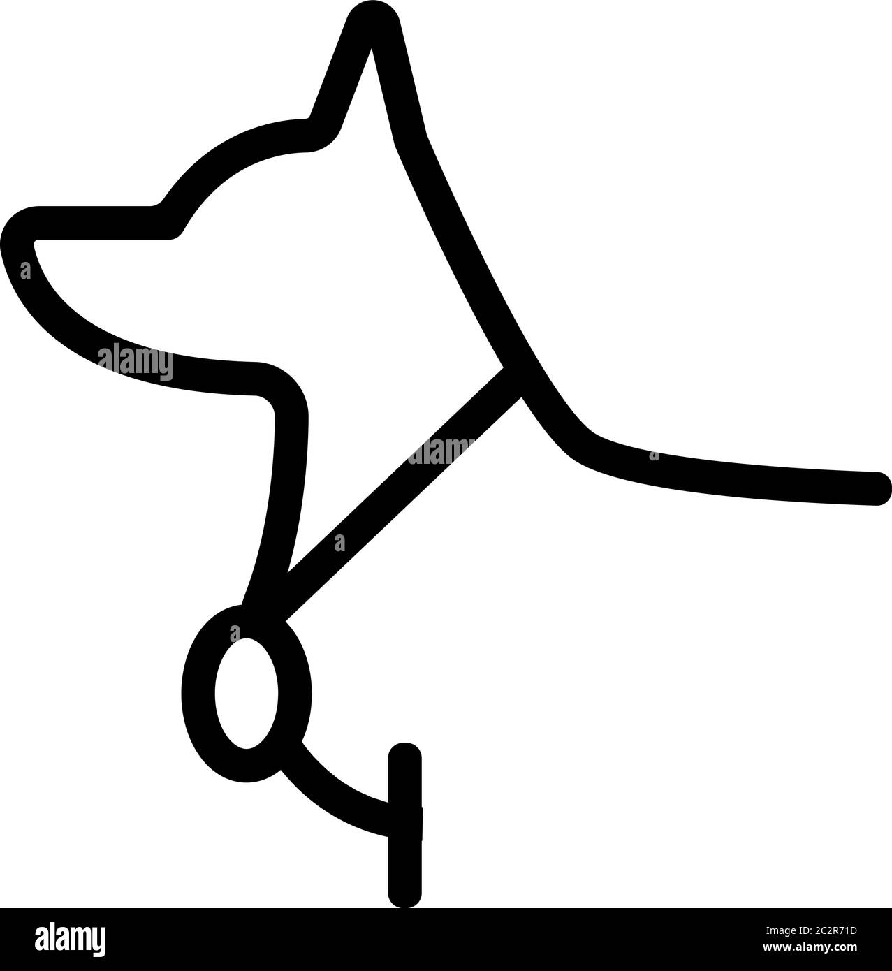 dog with medal award icon vector outline illustration Stock Vector ...
