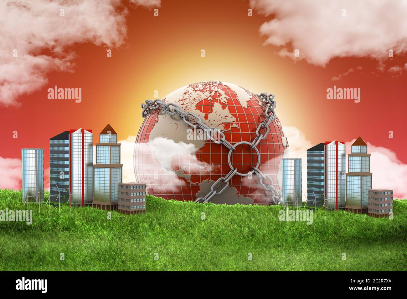 Real estate concept with earth Stock Photo Alamy