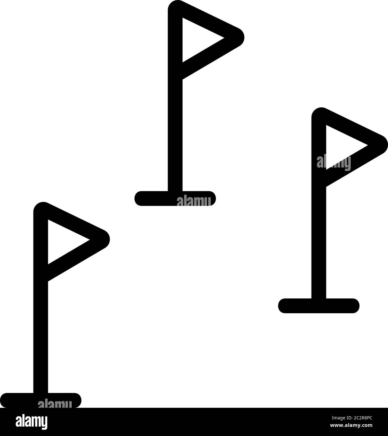 dog training flags icon vector outline illustration Stock Vector Image