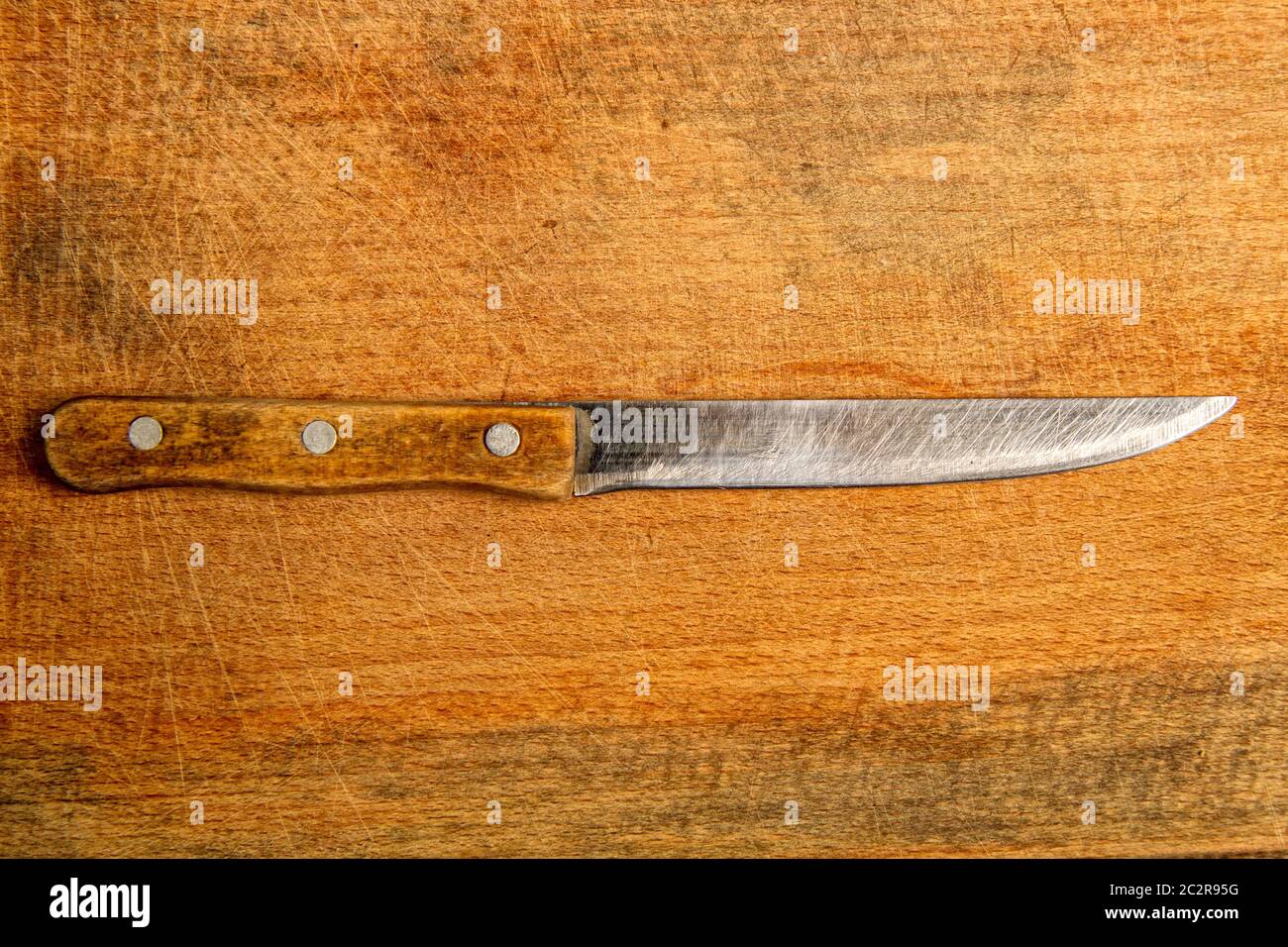 old knife wooden Stock Photo Alamy
