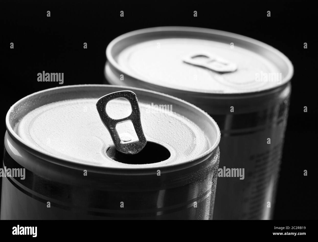 Aluminum cans isolated on black Stock Photo Alamy