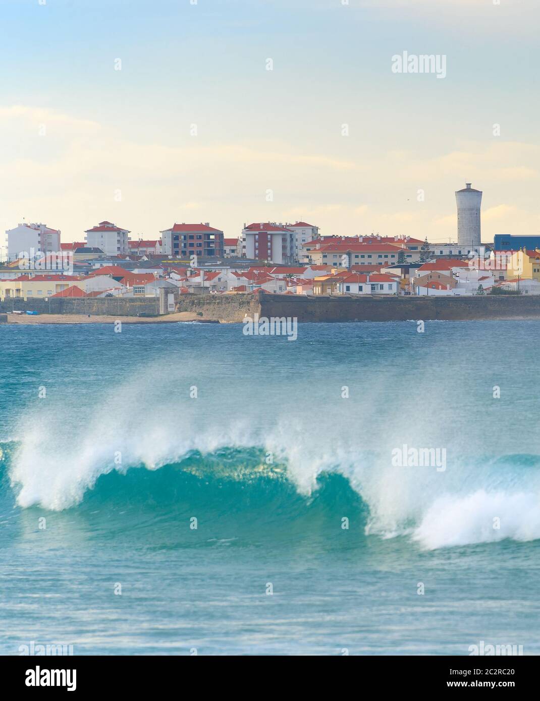 Cityscape  Peniche ocean town Portugal Stock Photo