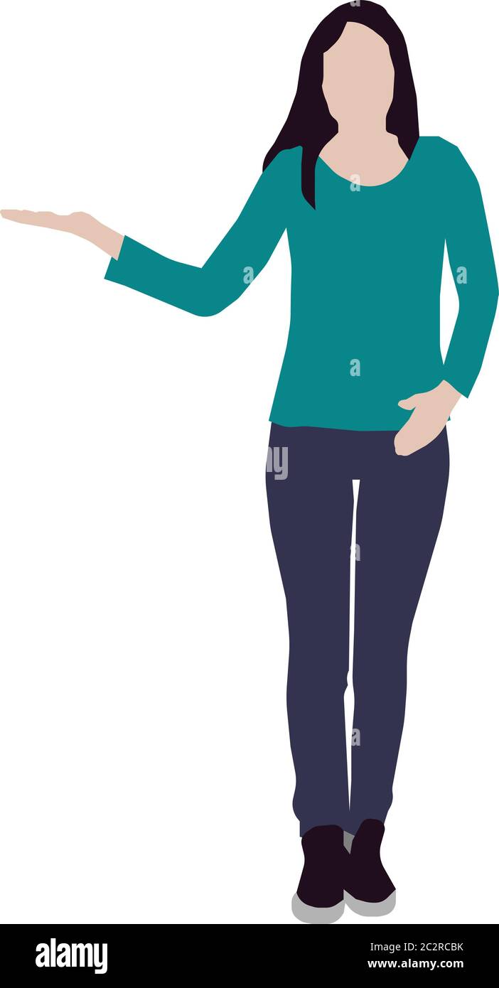 Faceless standing woman vector illustration Stock Vector Image & Art