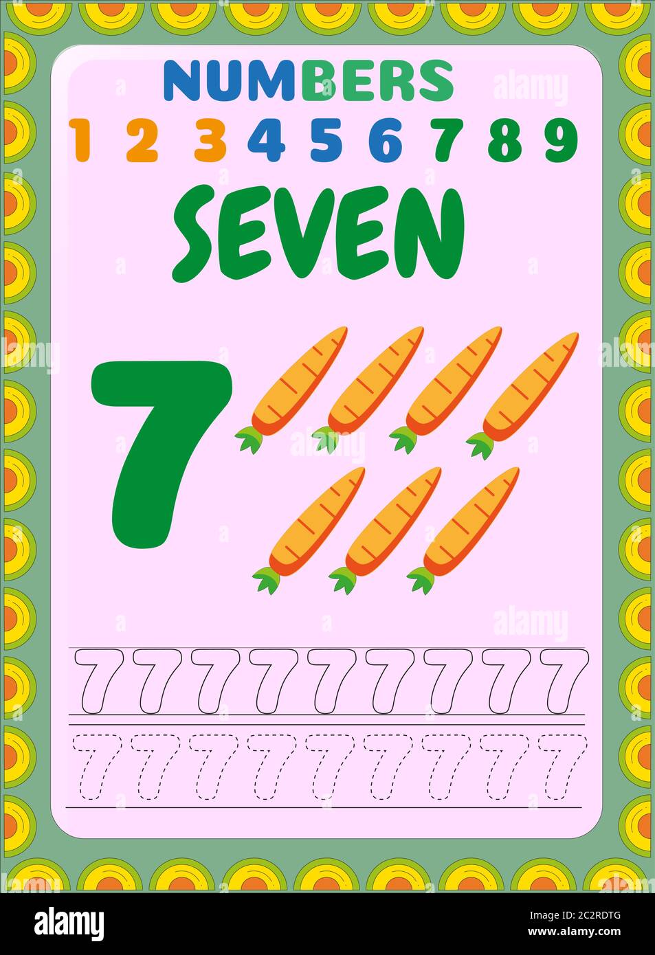 Preschool and toddler math with carrot design Stock Vector Image &amp; Art ...