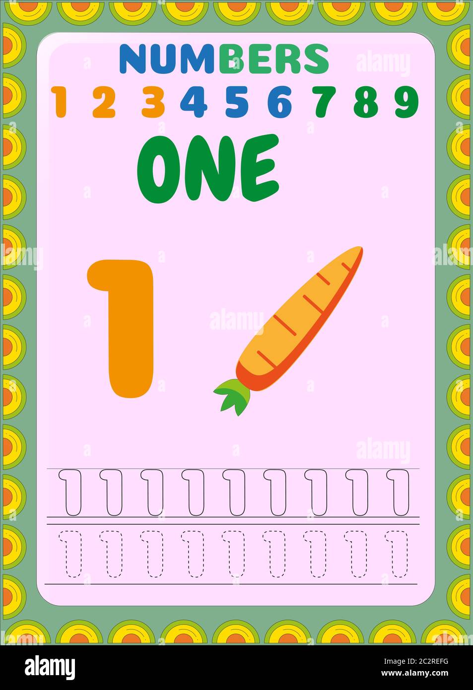 Preschool and toddler math with carrot design Stock Vector Image &amp; Art ...
