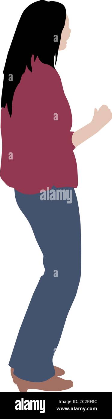 Faceless standing woman vector illustration Stock Vector Image & Art ...