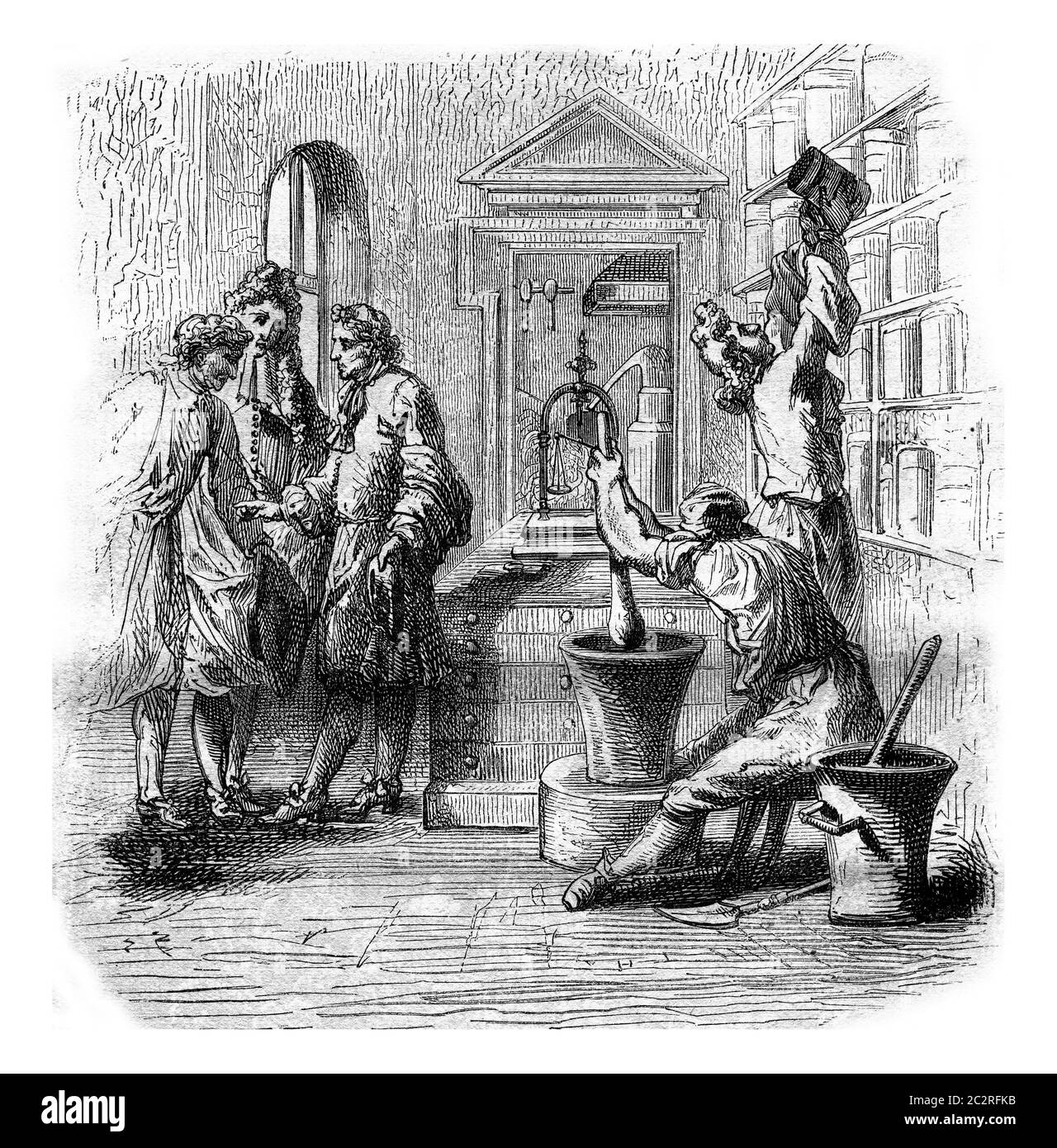 Apothecary historic drawing medicine hires stock photography and