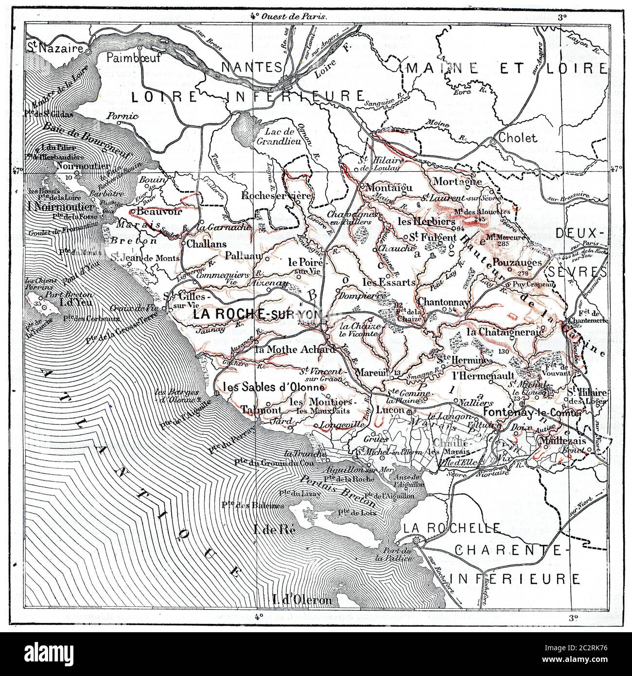 Vendee department map Cut Out Stock Images & Pictures Alamy