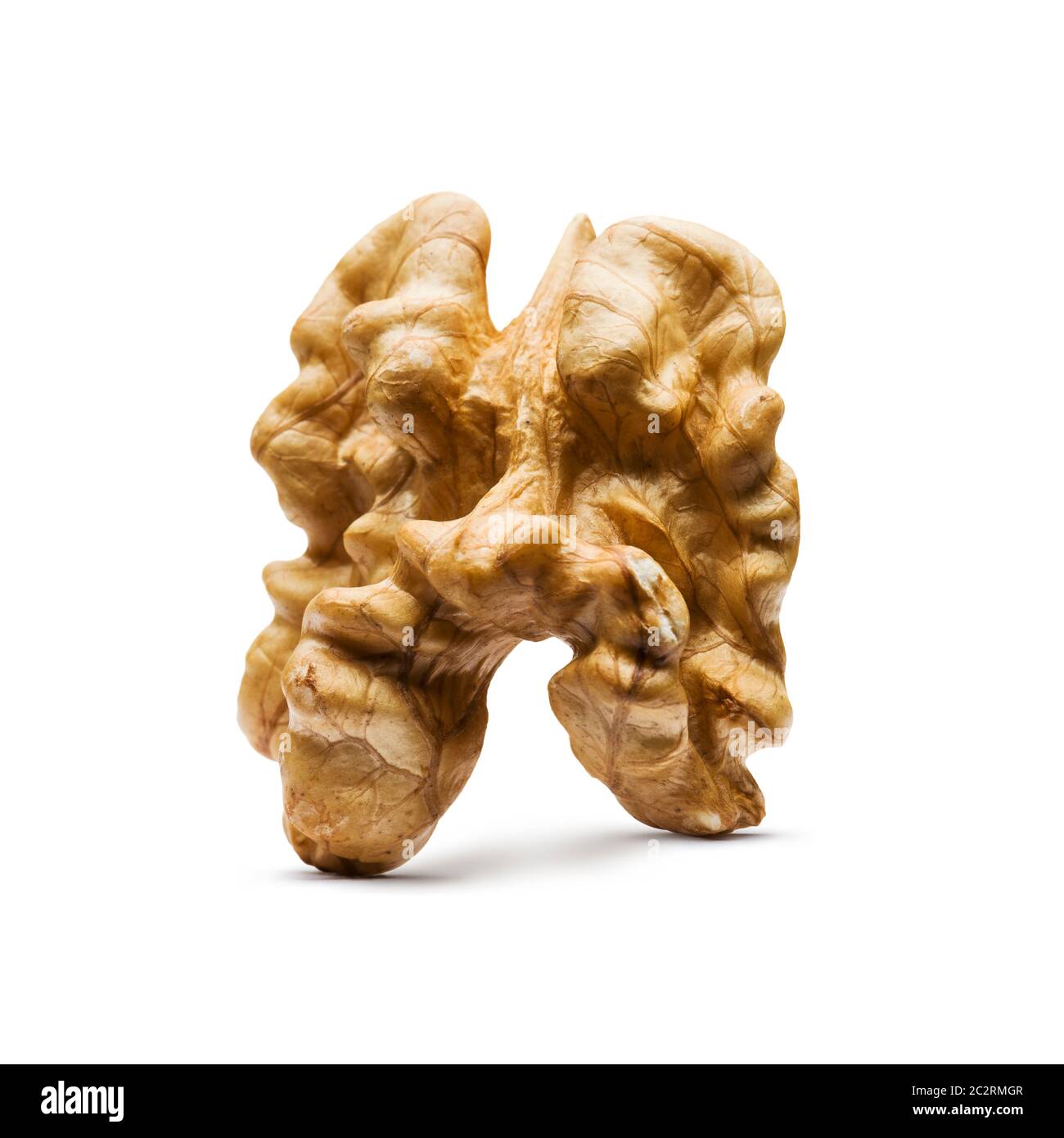 walnut without shell on white background Stock Photo Alamy