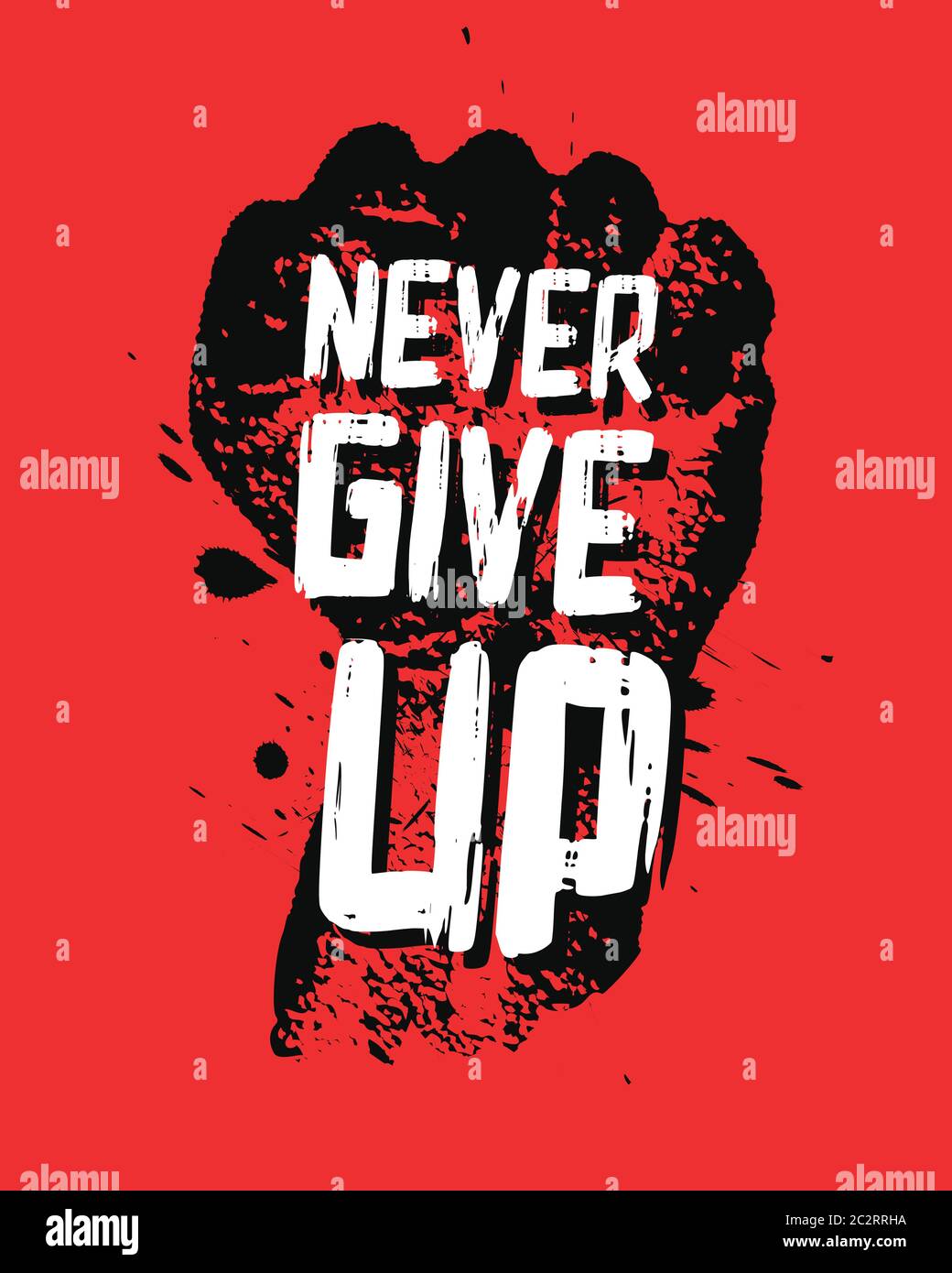 Never Give Up Motivation Poster Concept Stock Vector Image & Art ...