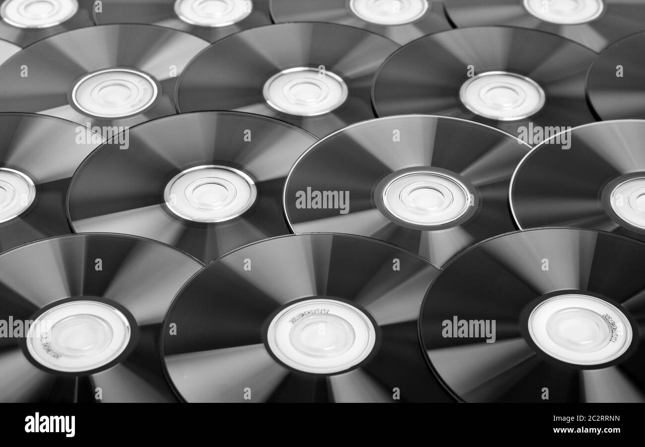 Close-up of CDs. Use for background or texture Stock Photo