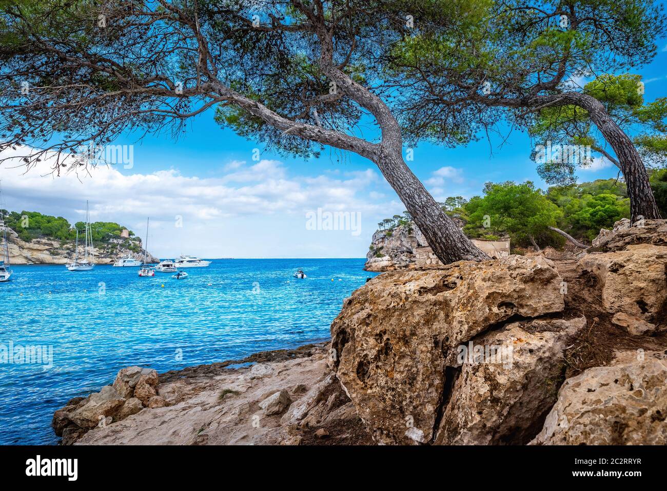 the beautiful coastline of mallorca Stock Photo
